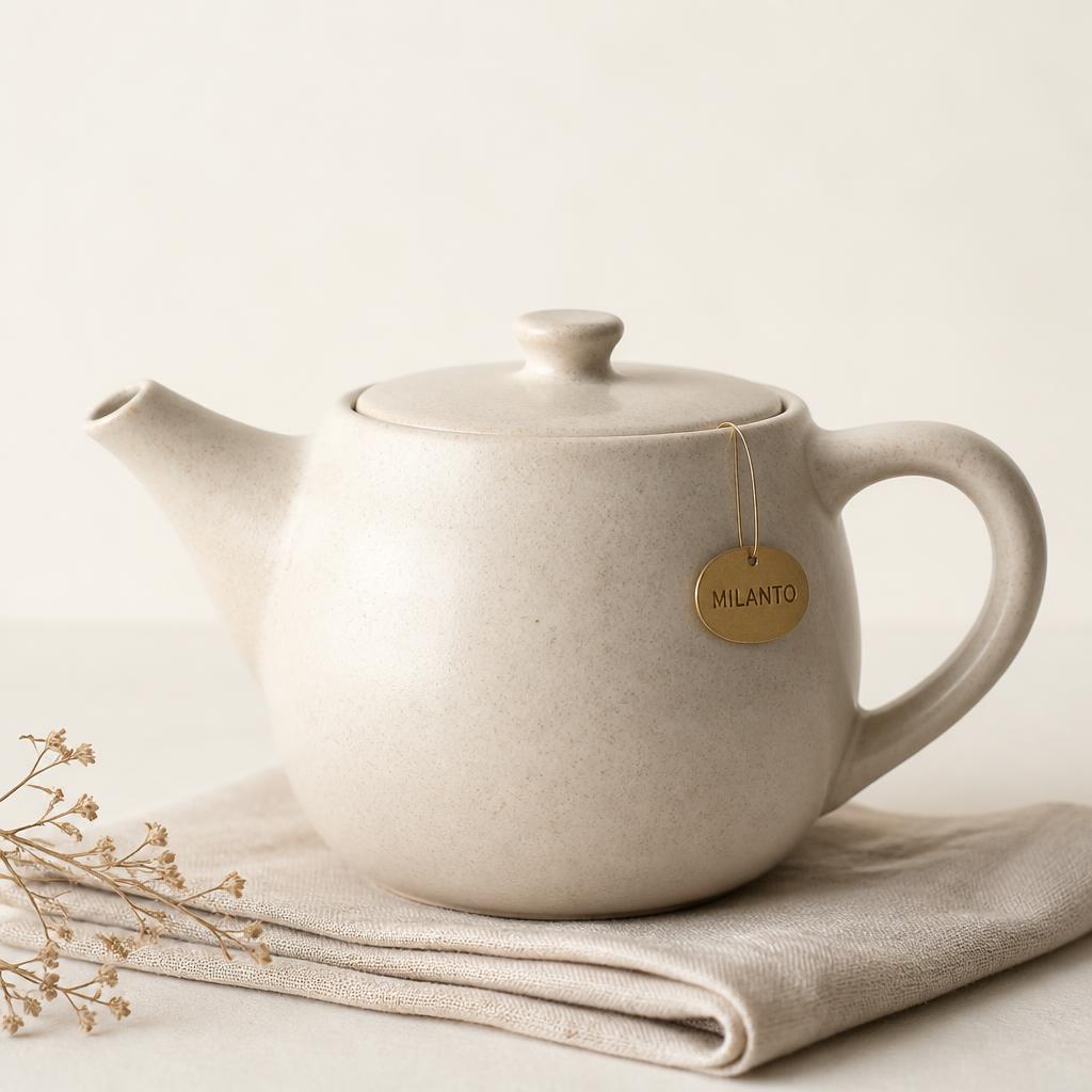 Linen Ceramic Teapot